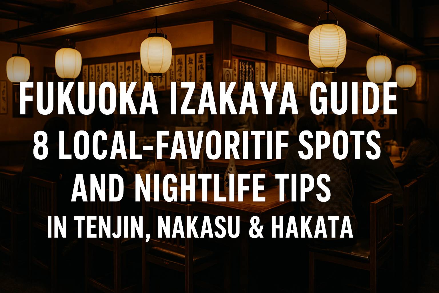 Interior of a traditional Japanese izakaya in Fukuoka, showcasing local dishes and drinks